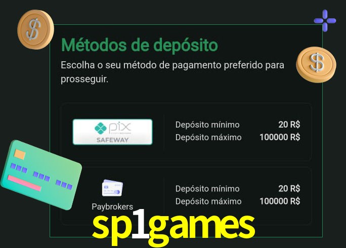 O cassino sp1games oferece uma grande variedade de métodos de pagamento